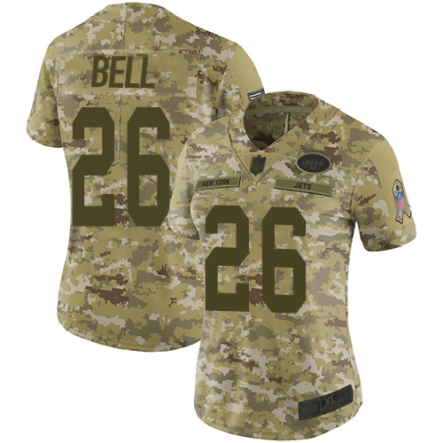 Nike Jets #26 Le'Veon Bell Camo Women's Stitched NFL Limited 2018 Salute to Service Jersey Nike Jets #26 Le'Veon Bell Camo Women's Stitched NFL Limited 2018 Salute to Service Jersey