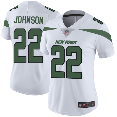Nike Jets #22 Trumaine Johnson White Women's Stitched NFL Vapor Untouchable Limited Jersey Nike Jets #22 Trumaine Johnson White Women's Stitched NFL Vapor Untouchable Limited Jersey