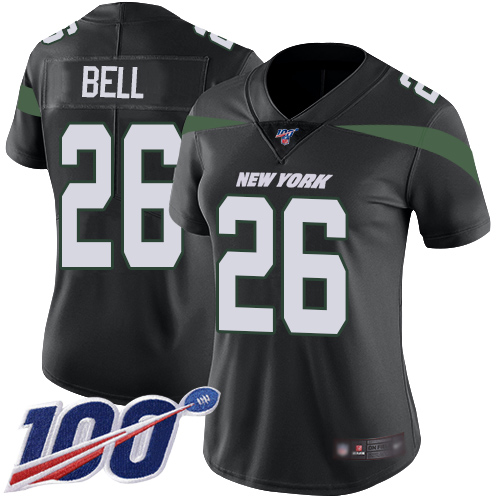 Nike Jets #26 Le'Veon Bell Black Alternate Women's Stitched NFL 100th Season Vapor Limited Jersey Nike Jets #26 Le'Veon Bell Black Alternate Women's Stitched NFL 100th Season Vapor Limited Jersey