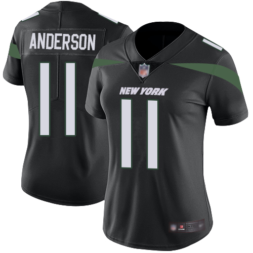 Nike Jets #11 Robby Anderson Black Alternate Women's Stitched NFL Vapor Untouchable Limited Jersey Nike Jets #11 Robby Anderson Black Alternate Women's Stitched NFL Vapor Untouchable Limited Jersey