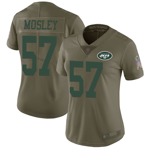 Nike Jets #57 C.J. Mosley Olive Women's Stitched NFL Limited 2017 Salute to Service Jersey Nike Jets #57 C.J. Mosley Olive Women's Stitched NFL Limited 2017 Salute to Service Jersey