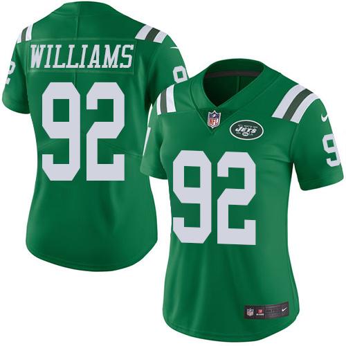 Nike Jets #92 Leonard Williams Green Women's Stitched NFL Limited Rush Jersey Nike Jets #92 Leonard Williams Green Women's Stitched NFL Limited Rush Jersey