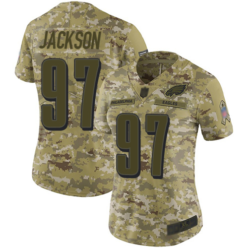 Nike Eagles #97 Malik Jackson Camo Women's Stitched NFL Limited 2018 Salute to Service Jersey Nike Eagles #97 Malik Jackson Camo Women's Stitched NFL Limited 2018 Salute to Service Jersey
