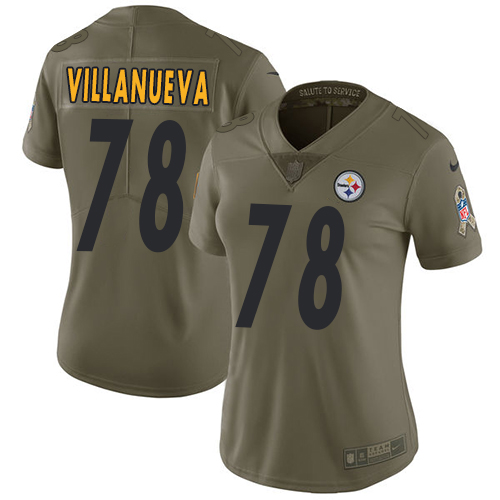 Nike Steelers #78 Alejandro Villanueva Olive Women's Stitched NFL Limited 2017 Salute to Service Jersey Nike Steelers #78 Alejandro Villanueva Olive Women's Stitched NFL Limited 2017 Salute to Service Jersey