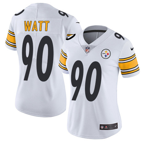 Nike Steelers #90 T. J. Watt White Women's Stitched NFL Vapor Untouchable Limited Jersey Nike Steelers #90 T. J. Watt White Women's Stitched NFL Vapor Untouchable Limited Jersey