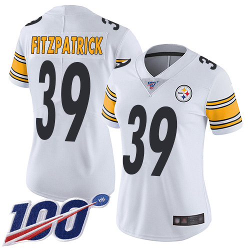 Nike Steelers #39 Minkah Fitzpatrick White Women's Stitched NFL 100th Season Vapor Limited Jersey Nike Steelers #39 Minkah Fitzpatrick White Women's Stitched NFL 100th Season Vapor Limited Jersey