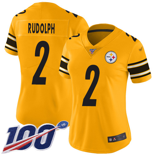 Nike Steelers #2 Mason Rudolph Gold Women's Stitched NFL Limited Inverted Legend 100th Season Jersey Nike Steelers #2 Mason Rudolph Gold Women's Stitched NFL Limited Inverted Legend 100th Season Jersey