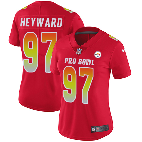 Nike Steelers #97 Cameron Heyward Red Women's Stitched NFL Limited AFC 2019 Pro Bowl Jersey Nike Steelers #97 Cameron Heyward Red Women's Stitched NFL Limited AFC 2019 Pro Bowl Jersey
