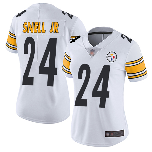Nike Steelers #24 Benny Snell Jr. White Women's Stitched NFL Vapor Untouchable Limited Jersey Nike Steelers #24 Benny Snell Jr. White Women's Stitched NFL Vapor Untouchable Limited Jersey