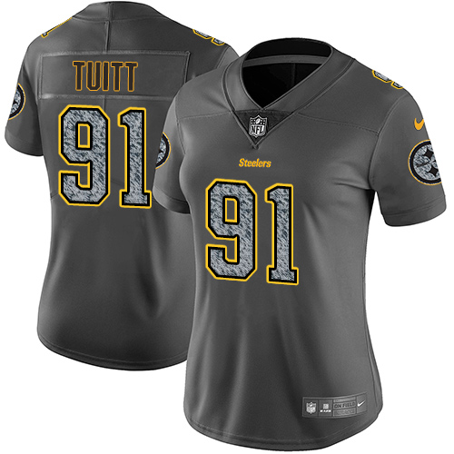 Nike Steelers #91 Stephon Tuitt Gray Static Women's Stitched NFL Vapor Untouchable Limited Jersey Nike Steelers #91 Stephon Tuitt Gray Static Women's Stitched NFL Vapor Untouchable Limited Jersey