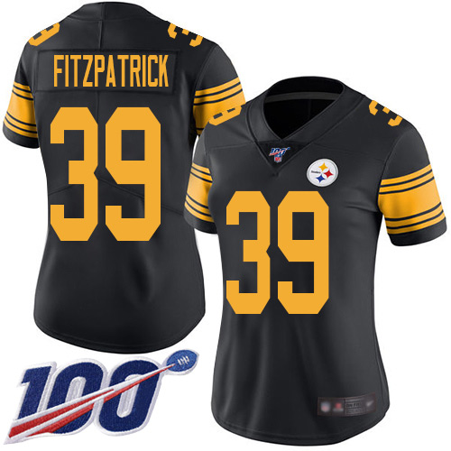 Nike Steelers #39 Minkah Fitzpatrick Black Women's Stitched NFL Limited Rush 100th Season Jersey Nike Steelers #39 Minkah Fitzpatrick Black Women's Stitched NFL Limited Rush 100th Season Jersey