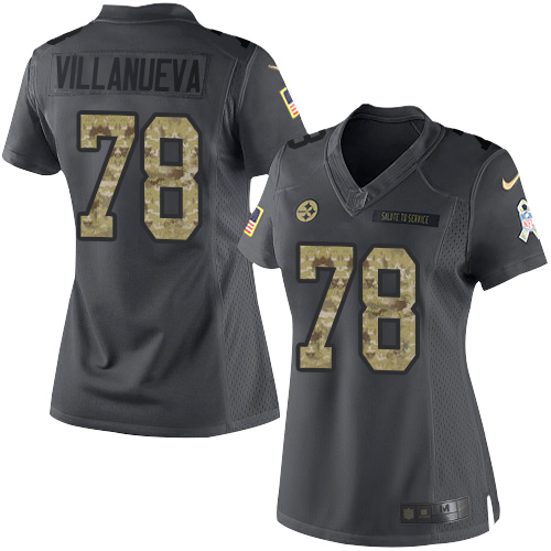 Nike Steelers #78 Alejandro Villanueva Black Women's Stitched NFL Limited 2016 Salute to Service Jersey Nike Steelers #78 Alejandro Villanueva Black Women's Stitched NFL Limited 2016 Salute to Service Jersey