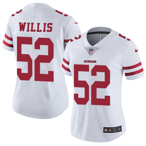 Nike 49ers #52 Patrick Willis White Women's Stitched NFL Vapor Untouchable Limited Jersey Nike 49ers #52 Patrick Willis White Women's Stitched NFL Vapor Untouchable Limited Jersey