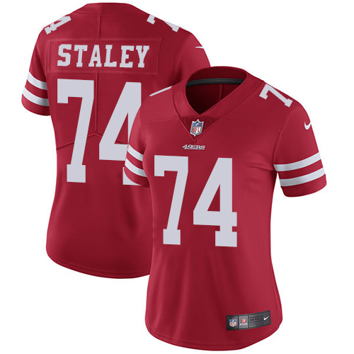 Nike 49ers #74 Joe Staley Red Team Color Women's Stitched NFL Vapor Untouchable Limited Jersey Nike 49ers #74 Joe Staley Red Team Color Women's Stitched NFL Vapor Untouchable Limited Jersey