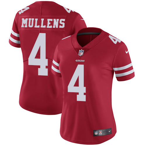 Nike 49ers #4 Nick Mullens Red Team Color Women's Stitched NFL Vapor Untouchable Limited Jersey Nike 49ers #4 Nick Mullens Red Team Color Women's Stitched NFL Vapor Untouchable Limited Jersey