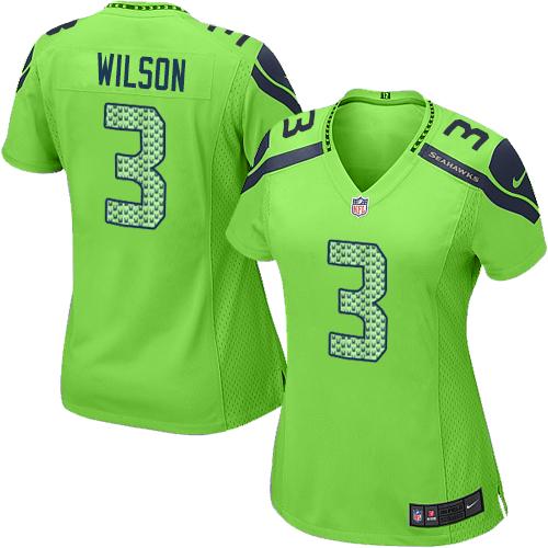 Nike Seahawks #3 Russell Wilson Green Women's Stitched NFL Elite Jersey Nike Seahawks #3 Russell Wilson Green Women's Stitched NFL Elite Jersey