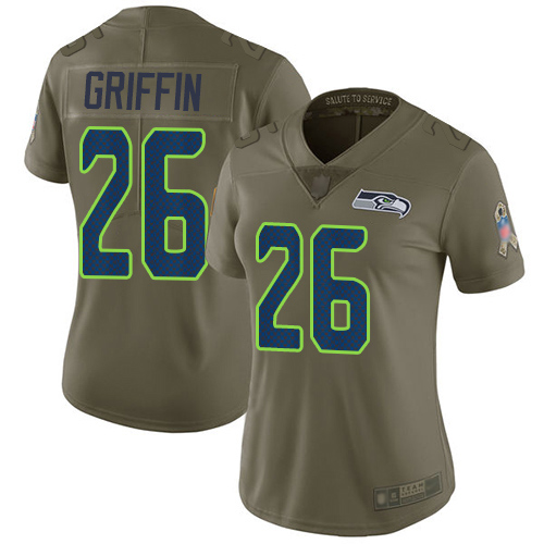 Nike Seahawks #26 Shaquem Griffin Olive Women's Stitched NFL Limited 2017 Salute to Service Jersey Nike Seahawks #26 Shaquem Griffin Olive Women's Stitched NFL Limited 2017 Salute to Service Jersey