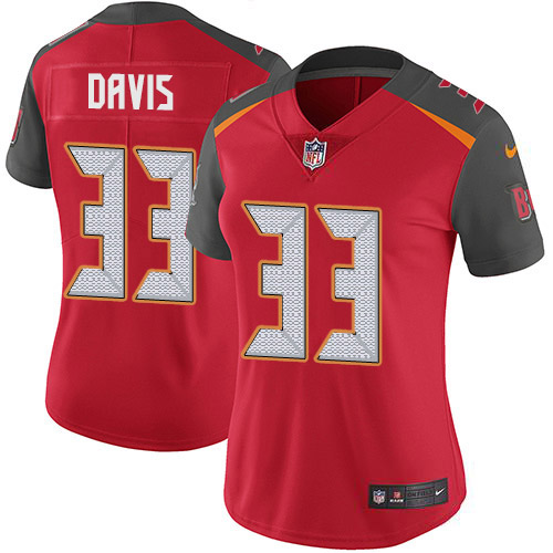 Nike Buccaneers #33 Carlton Davis III Red Team Color Women's Stitched NFL Vapor Untouchable Limited Jersey Nike Buccaneers #33 Carlton Davis III Red Team Color Women's Stitched NFL Vapor Untouchable Limited Jersey