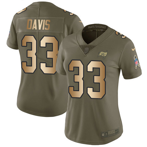 Nike Buccaneers #33 Carlton Davis III Olive/Gold Women's Stitched NFL Limited 2017 Salute to Service Jersey Nike Buccaneers #33 Carlton Davis III Olive/Gold Women's Stitched NFL Limited 2017 Salute to Service Jersey