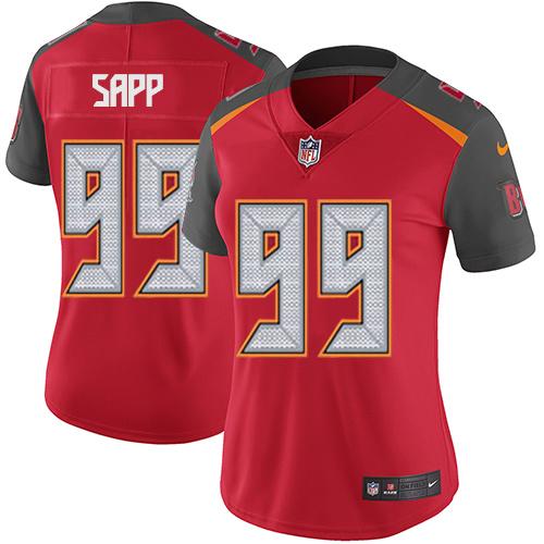 Nike Buccaneers #99 Warren Sapp Red Team Color Women's Stitched NFL Vapor Untouchable Limited Jersey Nike Buccaneers #99 Warren Sapp Red Team Color Women's Stitched NFL Vapor Untouchable Limited Jersey