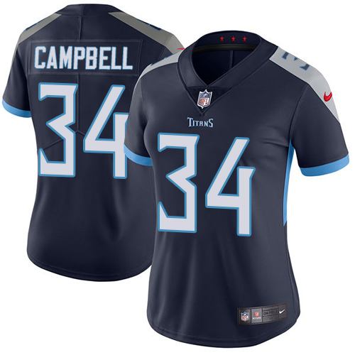 Nike Titans #34 Earl Campbell Navy Blue Team Color Women's Stitched NFL Vapor Untouchable Limited Jersey Nike Titans #34 Earl Campbell Navy Blue Team Color Women's Stitched NFL Vapor Untouchable Limited Jersey