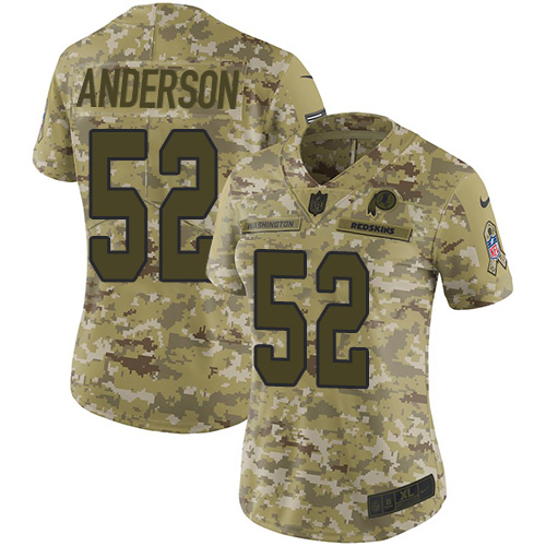 Nike Redskins #52 Ryan Anderson Camo Women's Stitched NFL Limited 2018 Salute to Service Jersey Nike Redskins #52 Ryan Anderson Camo Women's Stitched NFL Limited 2018 Salute to Service Jersey