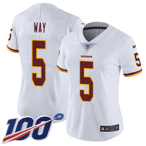Nike Redskins #5 Tress Way White Women's Stitched NFL 100th Season Vapor Untouchable Limited Jersey Nike Redskins #5 Tress Way White Women's Stitched NFL 100th Season Vapor Untouchable Limited Jersey