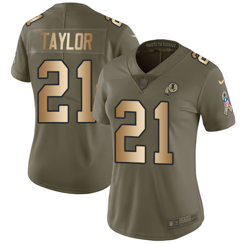 Nike Redskins #21 Sean Taylor Olive/Gold Women's Stitched NFL Limited 2017 Salute to Service Jersey Nike Redskins #21 Sean Taylor Olive/Gold Women's Stitched NFL Limited 2017 Salute to Service Jersey