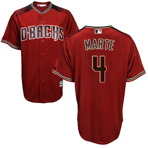 Diamondbacks #4 Ketel Marte Sedona Red Alternate Women's Stitched MLB Jersey Diamondbacks #4 Ketel Marte Sedona Red Alternate Women's Stitched MLB Jersey