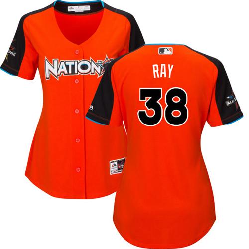 Diamondbacks #38 Robbie Ray Orange 2017 All-Star National League Women's Stitched MLB Jersey Diamondbacks #38 Robbie Ray Orange 2017 All-Star National League Women's Stitched MLB Jersey
