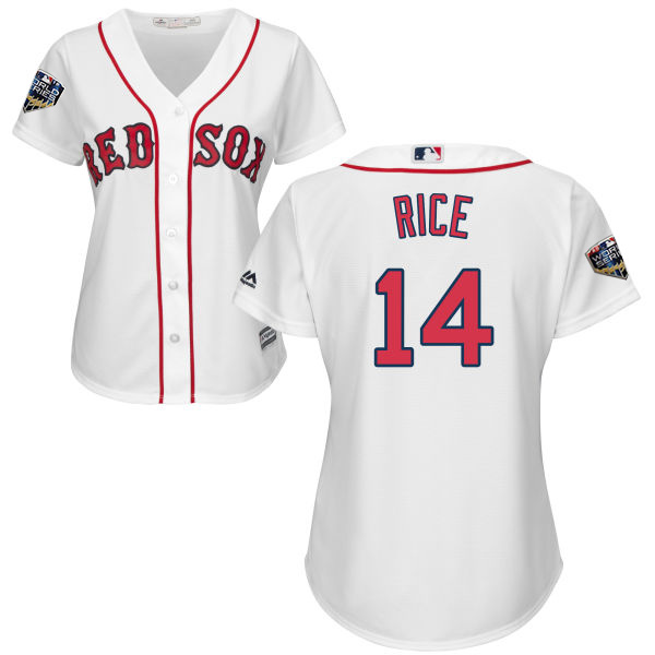 Red Sox #14 Jim Rice White Home 2018 World Series Women's Stitched MLB Jersey Red Sox #14 Jim Rice White Home 2018 World Series Women's Stitched MLB Jersey