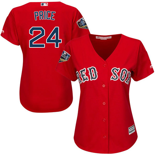 Red Sox #24 David Price Red Alternate 2018 World Series Women's Stitched MLB Jersey Red Sox #24 David Price Red Alternate 2018 World Series Women's Stitched MLB Jersey