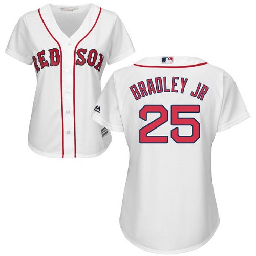 Red Sox #25 Jackie Bradley Jr White Home Women's Stitched MLB Jersey Red Sox #25 Jackie Bradley Jr White Home Women's Stitched MLB Jersey