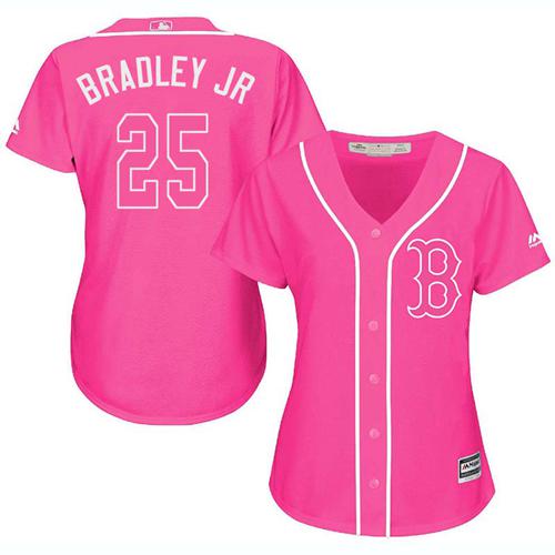 Red Sox #25 Jackie Bradley Jr Pink Fashion Women's Stitched MLB Jersey Red Sox #25 Jackie Bradley Jr Pink Fashion Women's Stitched MLB Jersey