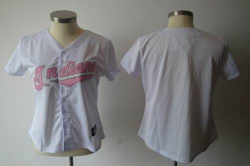 Indians Blank White With Pink No. Women's Fashion Stitched MLB Jersey Indians Blank White With Pink No. Women's Fashion Stitched MLB Jersey
