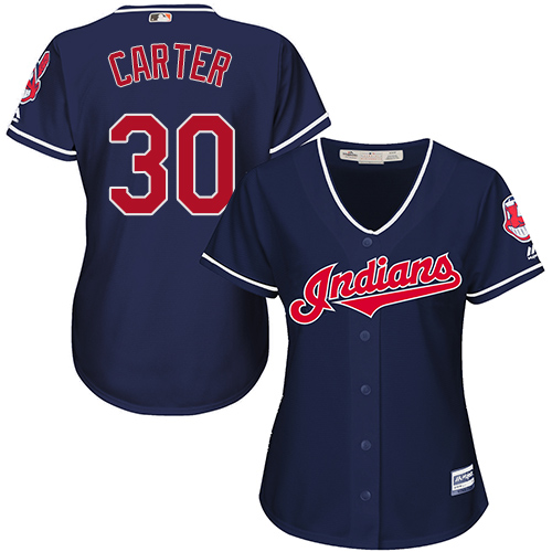 Indians #30 Joe Carter Navy Blue Alternate Women's Stitched MLB Jersey Indians #30 Joe Carter Navy Blue Alternate Women's Stitched MLB Jersey