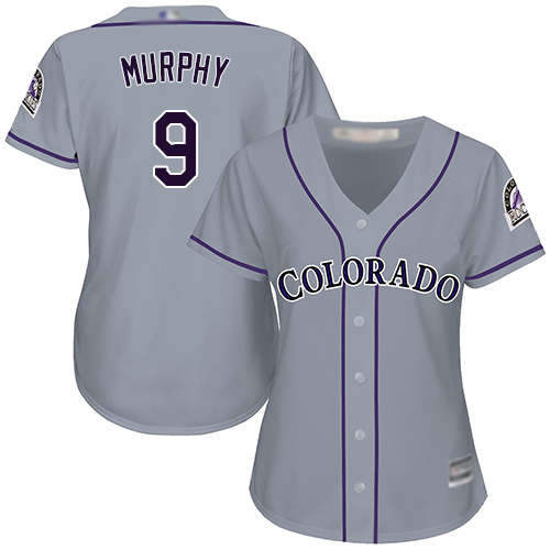 Rockies #9 Daniel Murphy Grey Road Women's Stitched MLB Jersey Rockies #9 Daniel Murphy Grey Road Women's Stitched MLB Jersey