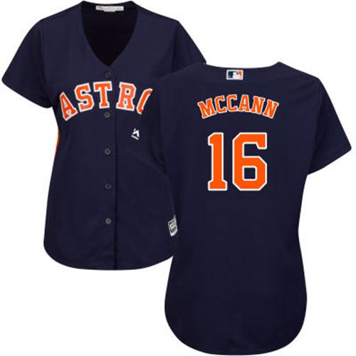 Astros #16 Brian McCann Navy Blue Alternate Women's Stitched MLB Jersey Astros #16 Brian McCann Navy Blue Alternate Women's Stitched MLB Jersey