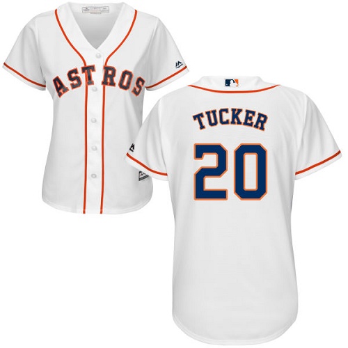 Astros #20 Preston Tucker White Home Women's Stitched MLB Jersey Astros #20 Preston Tucker White Home Women's Stitched MLB Jersey