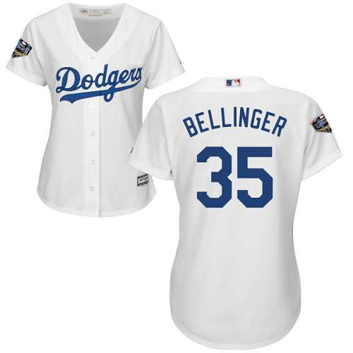 Dodgers #35 Cody Bellinger White Home 2018 World Series Women's Stitched MLB Jersey Dodgers #35 Cody Bellinger White Home 2018 World Series Women's Stitched MLB Jersey