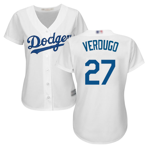 Dodgers #27 Alex Verdugo White Home Women's Stitched MLB Jersey Dodgers #27 Alex Verdugo White Home Women's Stitched MLB Jersey