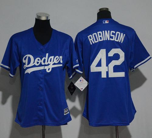Dodgers #42 Jackie Robinson Blue Alternate Women's Stitched MLB Jersey Dodgers #42 Jackie Robinson Blue Alternate Women's Stitched MLB Jersey