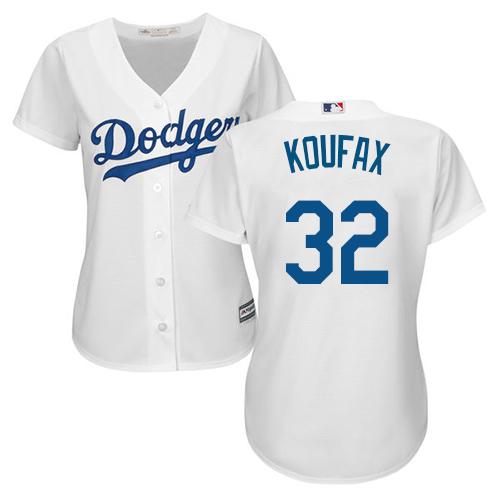 Dodgers #32 Sandy Koufax White Home Women's Stitched MLB Jersey Dodgers #32 Sandy Koufax White Home Women's Stitched MLB Jersey
