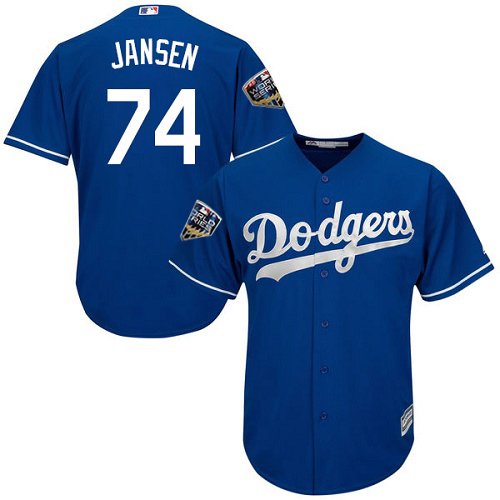 Dodgers #74 Kenley Jansen Blue Alternate 2018 World Series Women's Stitched MLB Jersey Dodgers #74 Kenley Jansen Blue Alternate 2018 World Series Women's Stitched MLB Jersey
