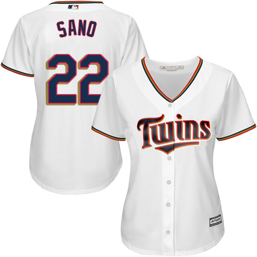 Twins #22 Miguel Sano White Home Women's Stitched MLB Jersey Twins #22 Miguel Sano White Home Women's Stitched MLB Jersey