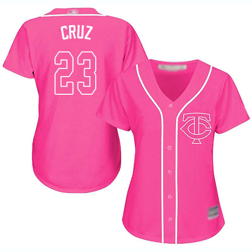 Twins #23 Nelson Cruz Pink Fashion Women's Stitched MLB Jersey Twins #23 Nelson Cruz Pink Fashion Women's Stitched MLB Jersey