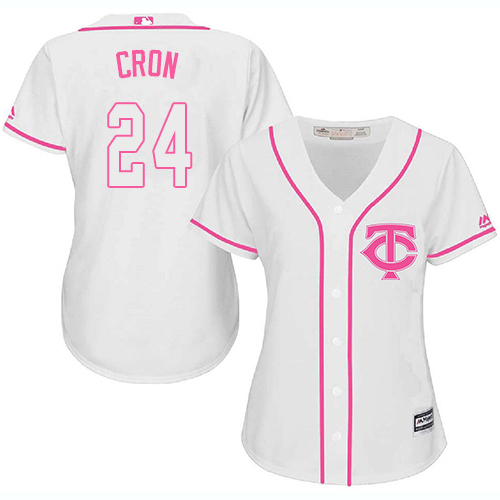 Twins #24 C.J. Cron White/Pink Fashion Women's Stitched MLB Jersey Twins #24 C.J. Cron White/Pink Fashion Women's Stitched MLB Jersey
