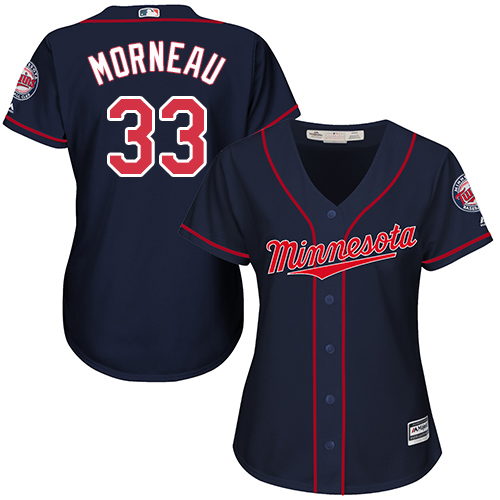 Twins #33 Justin Morneau Navy Blue Alternate Women's Stitched MLB Jersey Twins #33 Justin Morneau Navy Blue Alternate Women's Stitched MLB Jersey