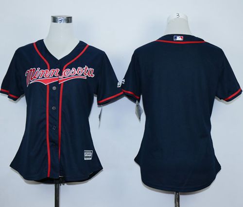 Twins Blank Navy Blue Alternate Road Women's Stitched MLB Jersey Twins Blank Navy Blue Alternate Road Women's Stitched MLB Jersey