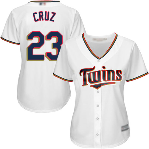 Twins #23 Nelson Cruz White Home Women's Stitched MLB Jersey Twins #23 Nelson Cruz White Home Women's Stitched MLB Jersey